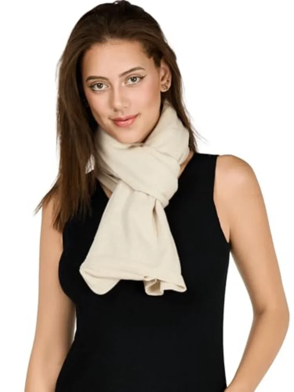 Knitted Shawl Wrap with Sleeves, Viscose Blend, 4-Way Wear, 57